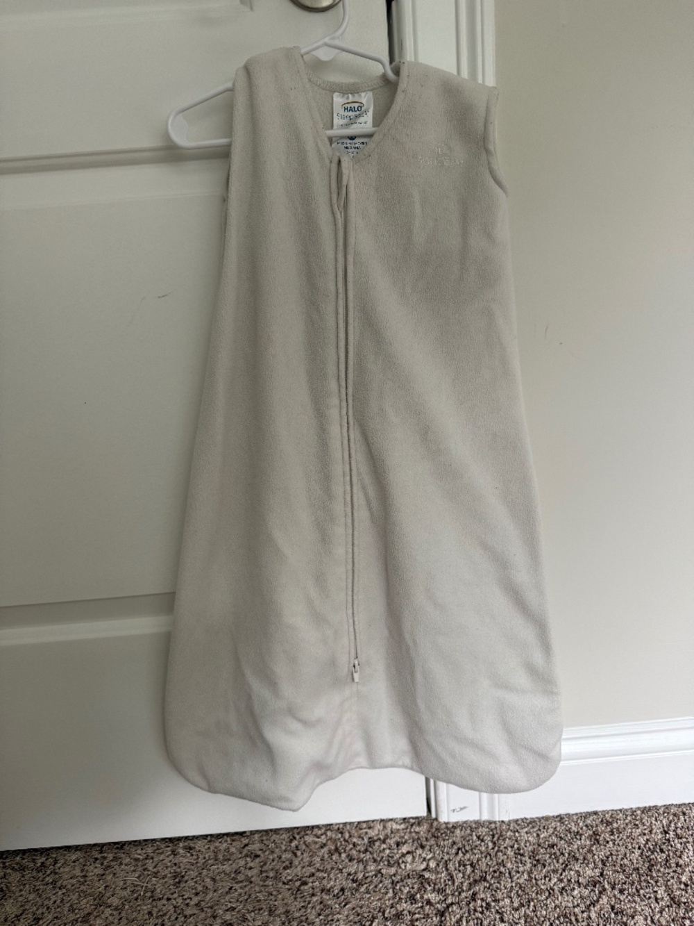 Halo Fleece Sleep Sack – Light Gray | Medium (6–12 Months)
